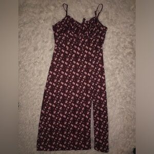 Floral Burgundy MIDI dress